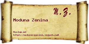 Moduna Zenina névjegykártya